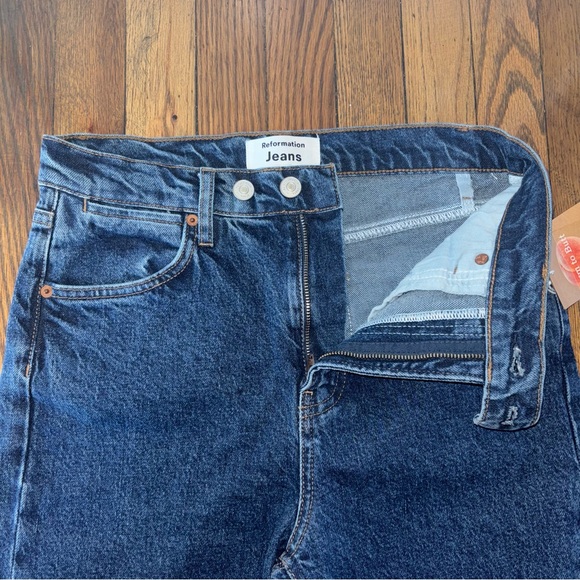 Reformation Women’s Donna High Rise Bootcut Jeans 99% Cotton Size 28 - Picture 4 of 16